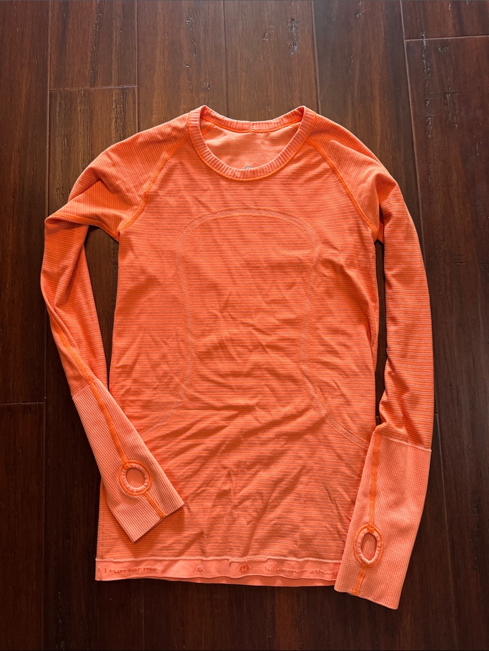 lululemon athletica Long Sleeve Tee in Bright Orange